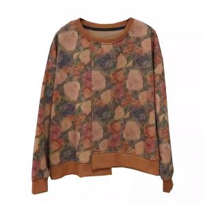 Rose Patterns Cotton Oversized Sweatshirt