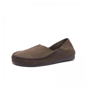 Granny Style Wide Toe Leather Work Comfy Shoes