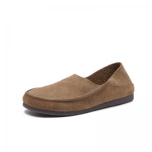 Granny Style Wide Toe Leather Work Comfy Shoes