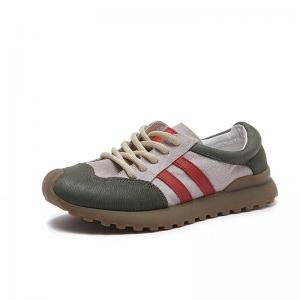 Sports Style Leather Casual Dad Sneakers