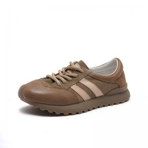 Sports Style Leather Casual Dad Sneakers