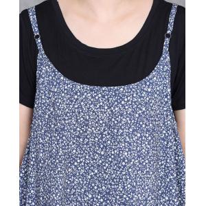 Summer Beach Floral Blue Slip Dress
