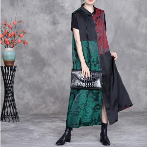 Fringed Pankou Ethnic Jacquard Sleeveless Qipao Dress