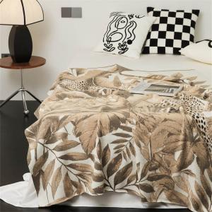 Cheetah and Leaf Patterned Soft Blanket Throw