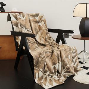 Cheetah and Leaf Patterned Soft Blanket Throw
