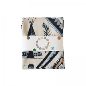 Boho Chic Blue Patterned Office Blanket
