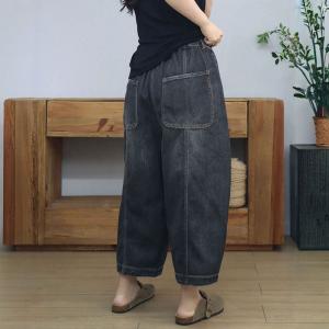 90s Fashion Pleated High Rise Ankle Jeans