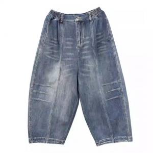 90s Fashion Pleated High Rise Ankle Jeans