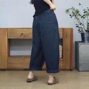Baggy-Fit High Rise Gardening Jeans for Women