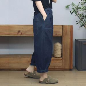 Baggy-Fit High Rise Gardening Jeans for Women
