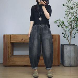 High Waist Comfy Stone Wash Mom Jeans