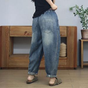 High Waist Comfy Stone Wash Mom Jeans