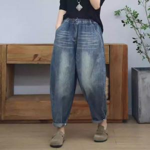High Waist Comfy Stone Wash Mom Jeans