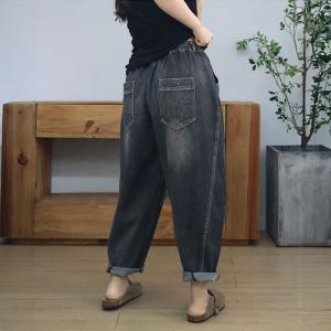 High Waist Comfy Stone Wash Mom Jeans
