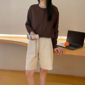 Long Sleeves Cotton Button Down T-shirt