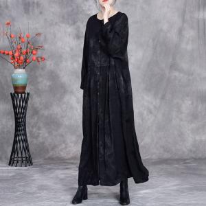 Jacquard Silk High Waist Senior Women Dress