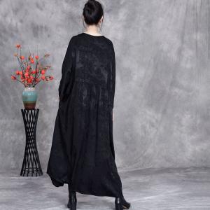 Jacquard Silk High Waist Senior Women Dress