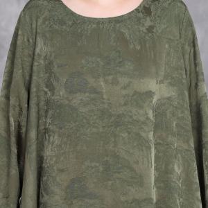 Flouncing Jacquard Designer Blouse with Silk Palazzo Pants