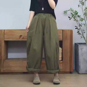 Loose-Fit Straight Leg Cotton Casual Cargo Pants