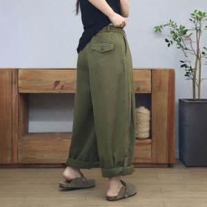 Loose-Fit Straight Leg Cotton Casual Cargo Pants