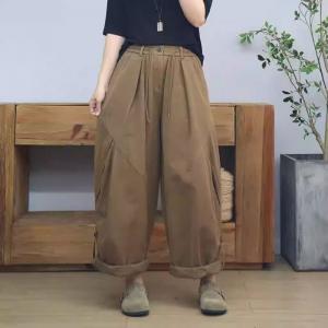Loose-Fit Straight Leg Cotton Casual Cargo Pants