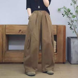 Loose-Fit Straight Leg Cotton Casual Cargo Pants