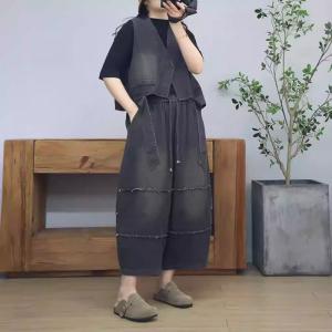 Unique Design Short Jean Waistcoat