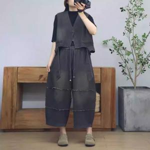 Unique Design Short Jean Waistcoat