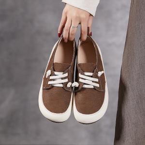 Leisure Chi C Soft Leather Tied Granny Shoes