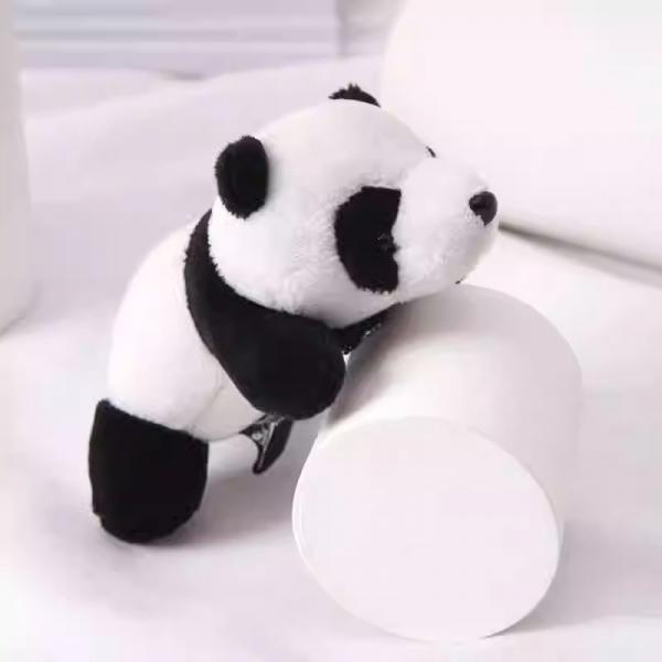 Kawaii Cartoon Lying Panda Plush Hair Clip Chengdu Sichuan Souvenir Speed Youtuber