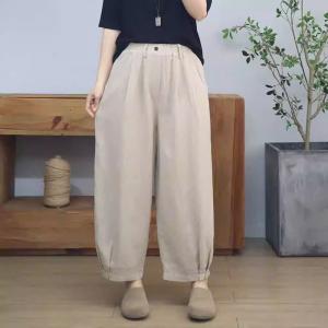 High Waist Comfy Wide Leg Linen Pants