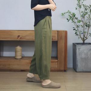 High Waist Comfy Wide Leg Linen Pants