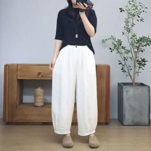High Waist Comfy Wide Leg Linen Pants