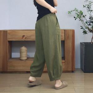 High Waist Comfy Wide Leg Linen Pants