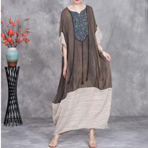 Floral Prints Tassel Plus Size Cocoon Dress