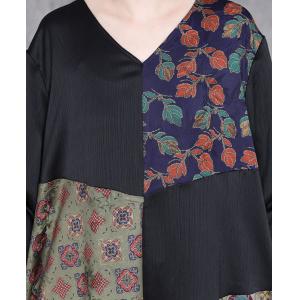 Printed Patchwork Plus Size Muslim Modest Dress