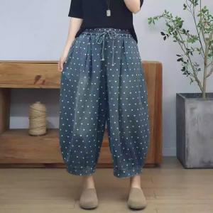 90s Fashion Lazy Day Baggy Floral Embroidered Jeans Women