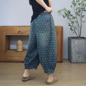 90s Fashion Lazy Day Baggy Floral Embroidered Jeans Women