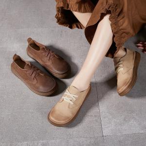 Senior Women Comfort Leather Tied Footwear