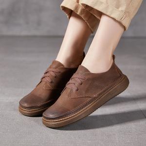Senior Women Comfort Leather Tied Footwear