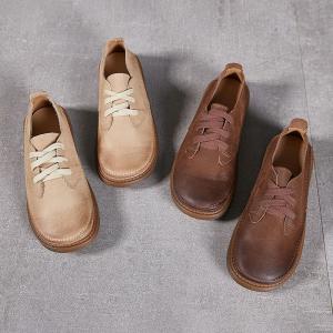Senior Women Comfort Leather Tied Footwear