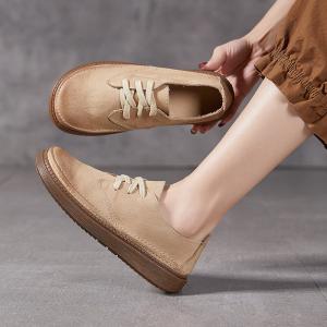 Senior Women Comfort Leather Tied Footwear