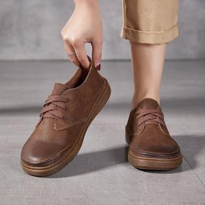 Senior Women Comfort Leather Tied Footwear