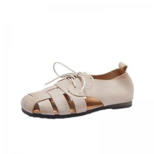 Leather Tied Beach Flat Gladiator Sandals