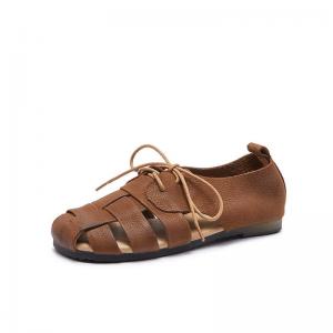 Leather Tied Beach Flat Gladiator Sandals