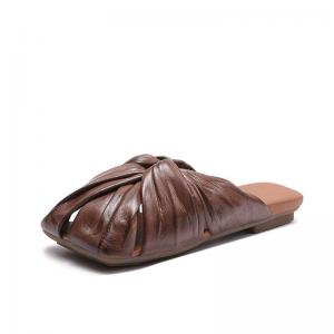 Original Design Square Toe Beach Knotted Flats