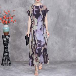 Short Sleeves Summer Tied Waist Brunch Dress