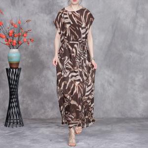 Short Sleeves Summer Tied Waist Brunch Dress