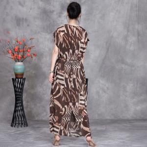 Short Sleeves Summer Tied Waist Brunch Dress