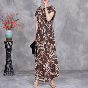 Short Sleeves Summer Tied Waist Brunch Dress